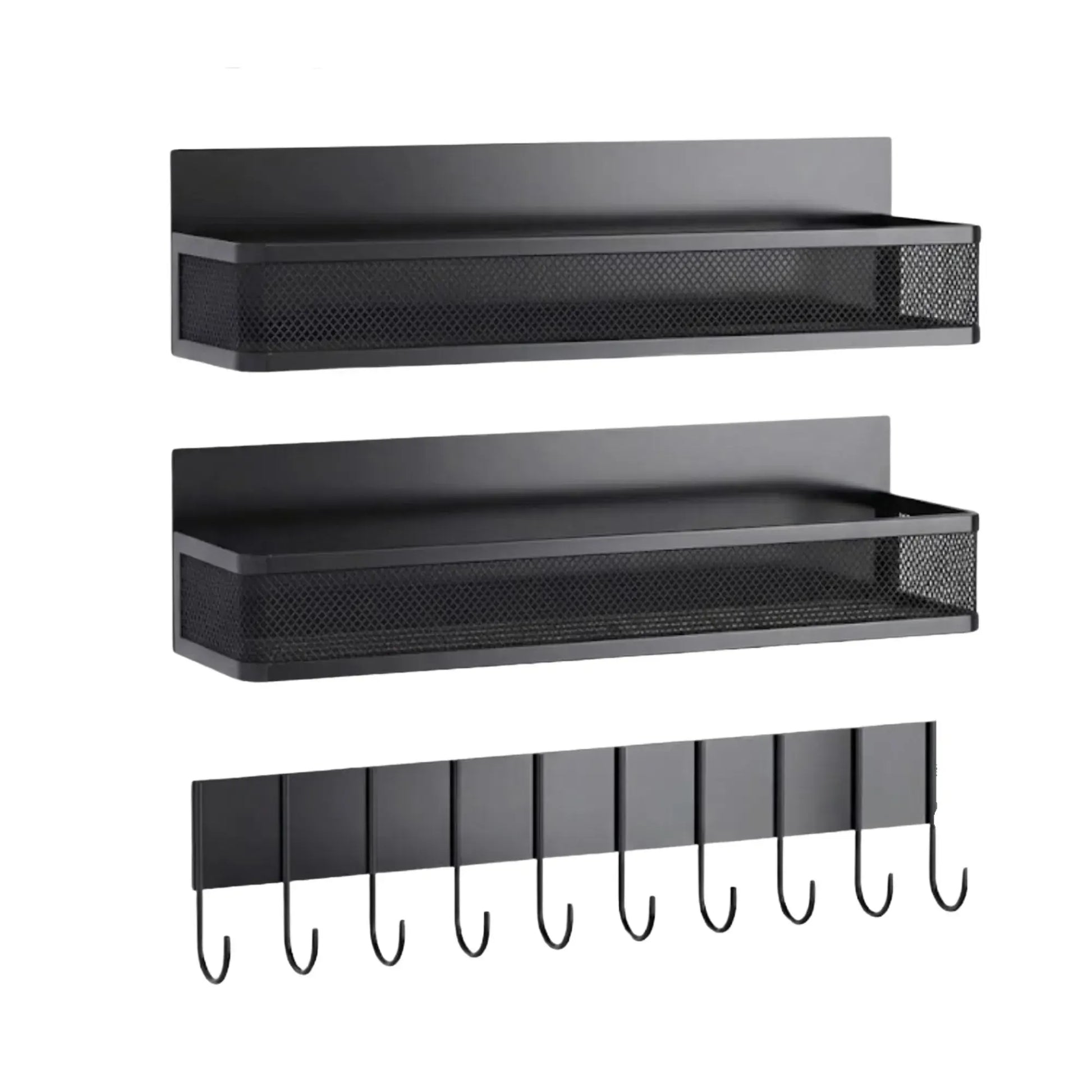 CARLA HOME 3 Pack Magnetic Spice Rack for Fridge Kitchen with Hook Bar - Image 9
