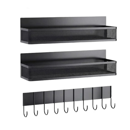 CARLA HOME 3 Pack Magnetic Spice Rack for Fridge Kitchen with Hook Bar - Image 9