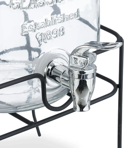 CARLA HOME 2 Pack Glass Drink Dispensers with Juice Pot Stand - 4L - Image 5