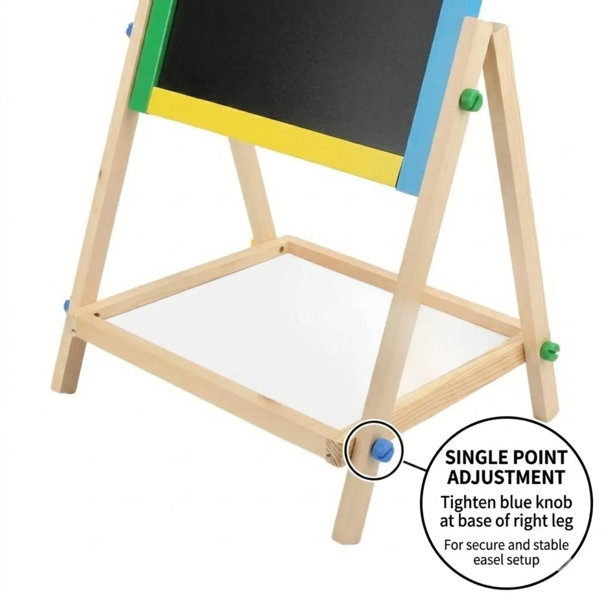 CARLA HOME 2-in-1 Kids Art Easel Chalkboard & Whiteboard - Image 5