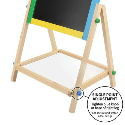 CARLA HOME 2-in-1 Kids Art Easel Chalkboard & Whiteboard - Image 5