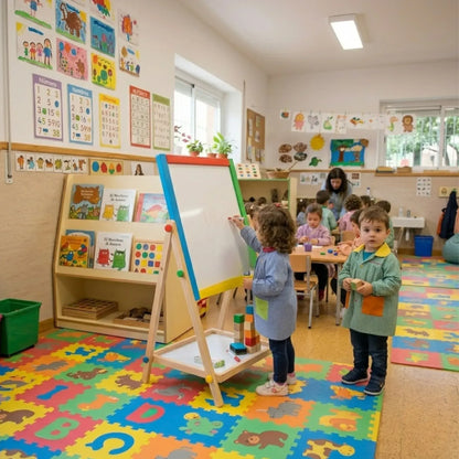 CARLA HOME 2-in-1 Kids Art Easel Chalkboard & Whiteboard - Image 9