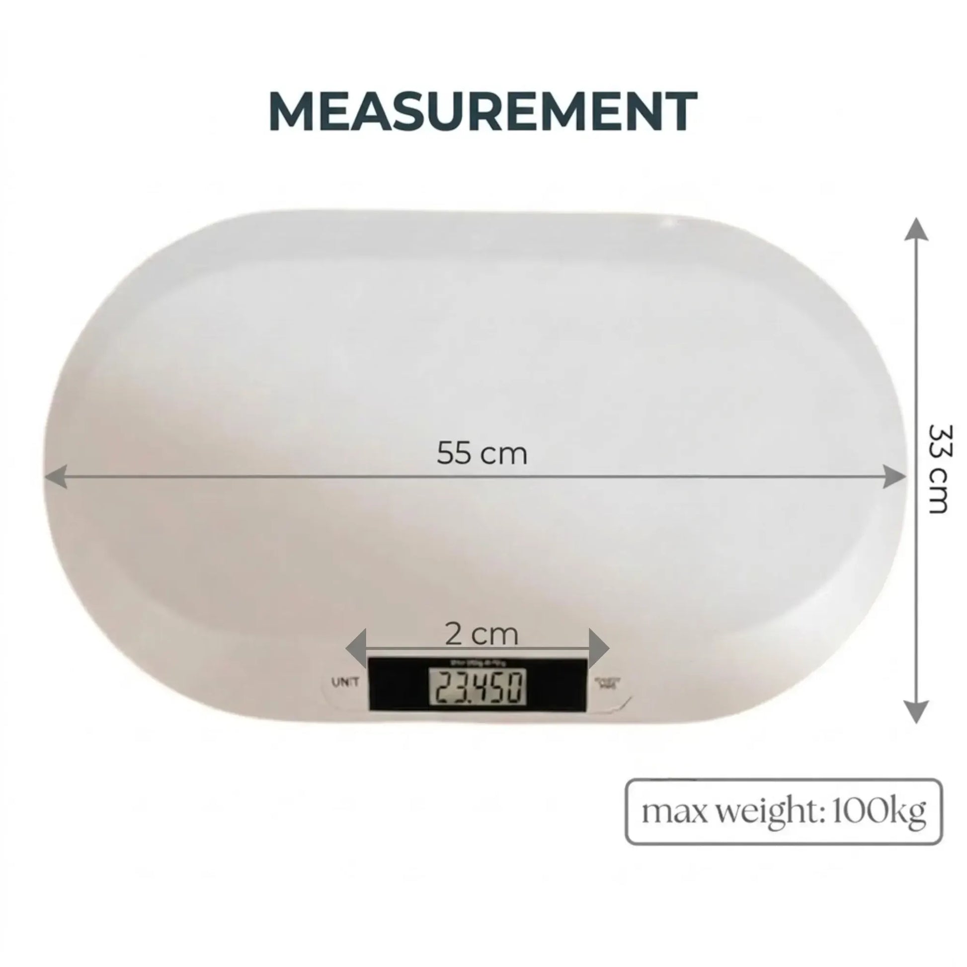 CARLA HOME Elctronic Digital Baby Scale with Tare Function Lcd Display - Image 3