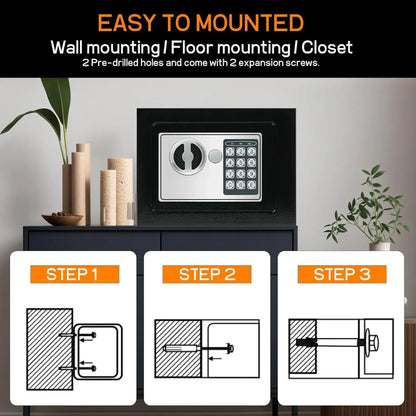 CARLA HOME Electronic Safe Box with Keypad Lock for Cash Locker - Image 7