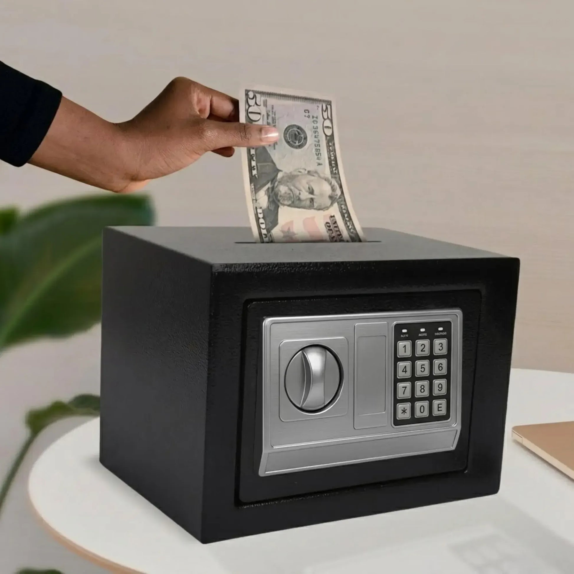CARLA HOME Electronic Safe Box - Money Safe with Deposit Slot - Black - Cash Locker - Image 2