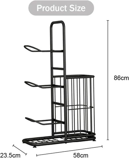 CARLA HOME Ball Storage Rack - 3-Tier Sports Organiser - Image 3