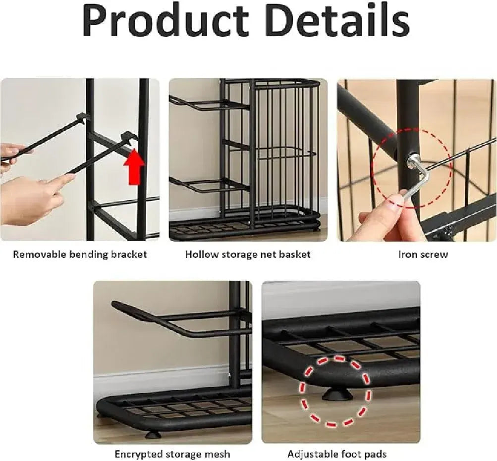 CARLA HOME Ball Storage Rack - 3-Tier Sports Organiser - Image 5
