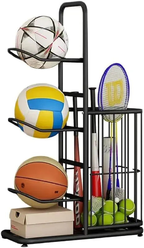CARLA HOME Ball Storage Rack - 3-Tier Sports Organiser - Image 8
