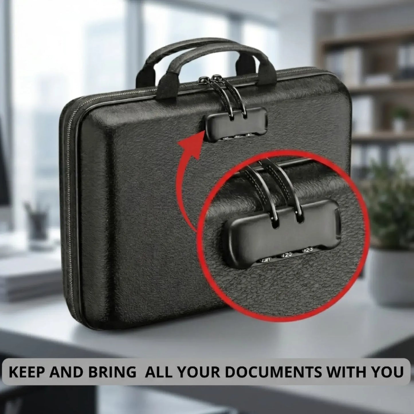 CARLA HOME Fireproof Document Box with Lock - Hard Shell - Glass Fiber - Fireproof File Organizer - Image 8