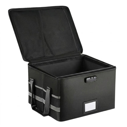 CARLA HOME Fireproof Document Box with Lock - Collapsible Black - Glass Fiber - Reflective Strip Design - Image 9