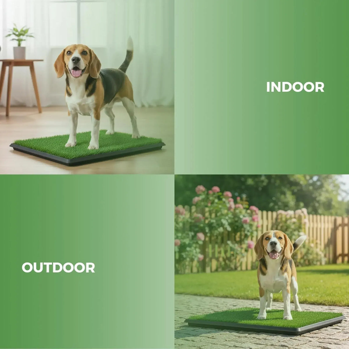 CARLA HOME Dog Grass Pad with Tray - 3-Layer - Outdoor - Puppy Potty Pad Grass - Image 8