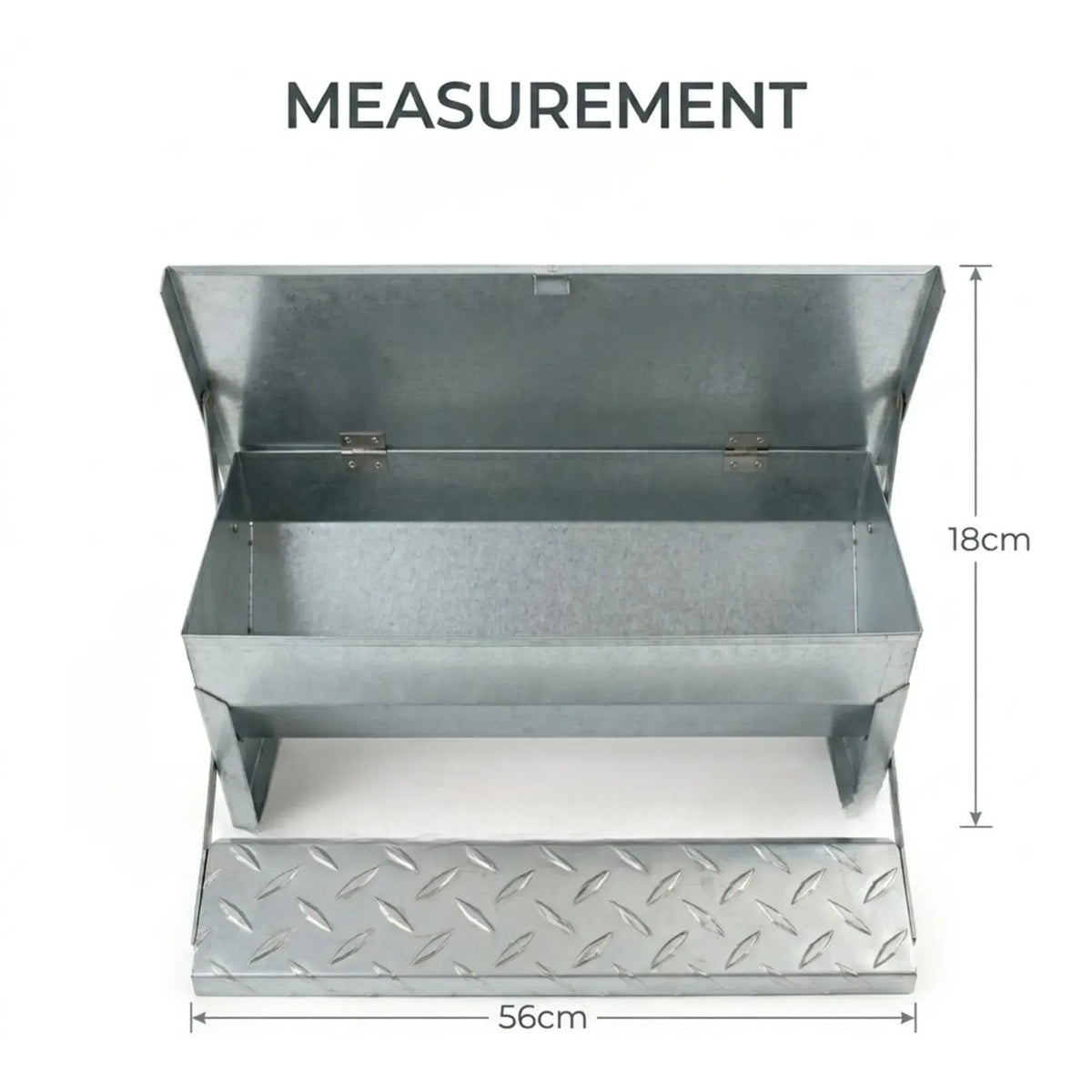 CARLA HOME Automatic Chicken Feeder Treadle - Galvanized Steel - Image 4