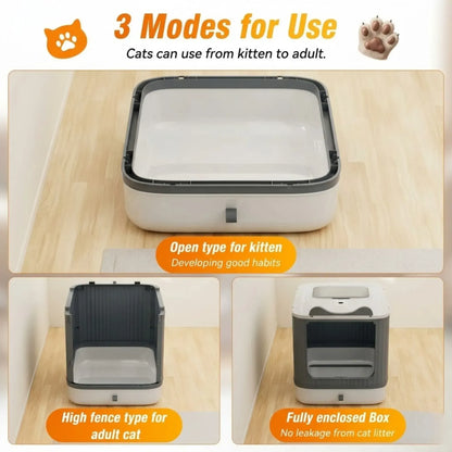 CARLA HOME Enclosed Cat Litter Box - Drawer Tray - Large - Scoop Drawer Design - Image 7
