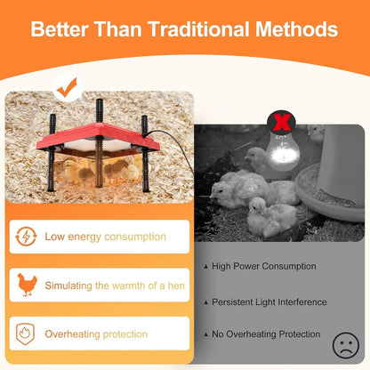 CARLA HOME Chick Brooder Heating Plate - Adjustable Height - Red - Chicken Heater - Image 8