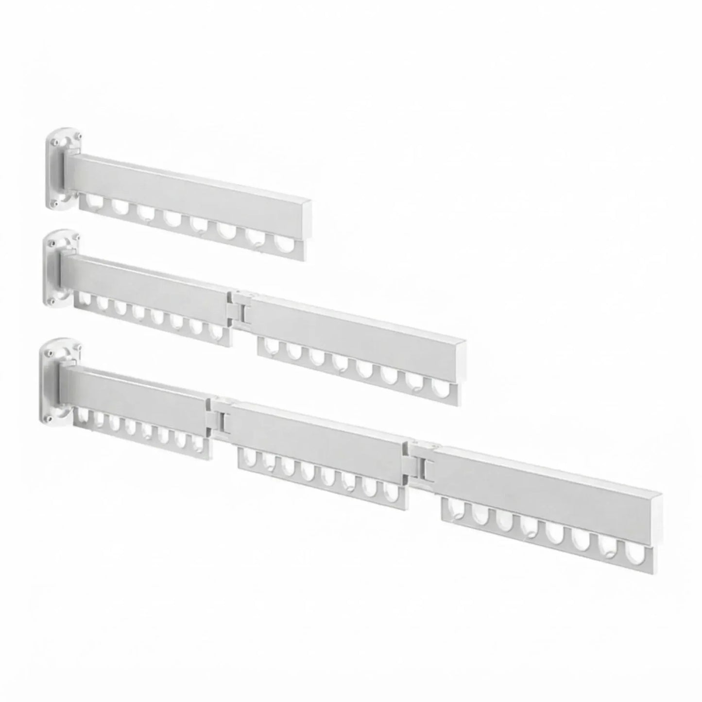 CARLA HOME 3-Fold Wall Mounted Clothes Drying Rack, Laundry Space Saver, White - Image 9