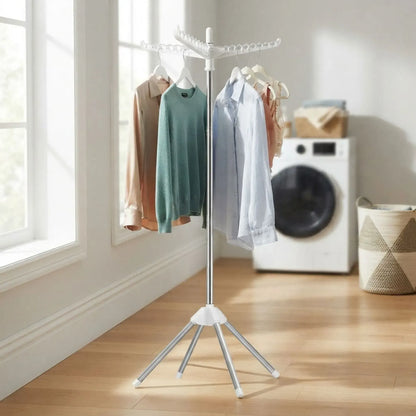 CARLA HOME Folding Clothes Drying Rack, 3 Rotatable Arms, Stainless Steel - Image 2