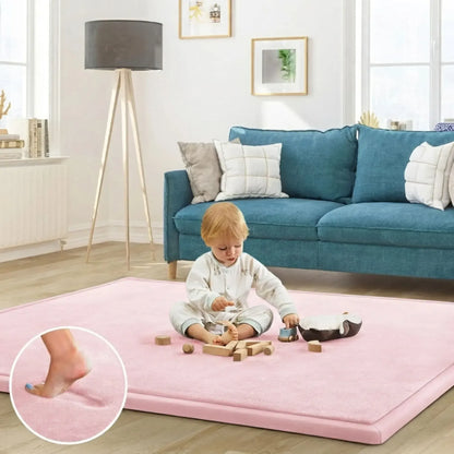 CARLA HOME Baby Play Mat 150x200cm, Thick Foam Crawling Mat, Infants, Pink