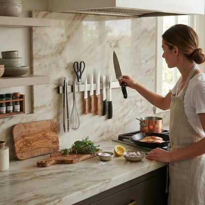 CARLA HOME Magnetic Knife Strip 60cm, Premium Stainless Steel Wall Rack Kitchen - Image 5