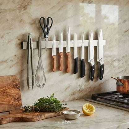 CARLA HOME Magnetic Knife Strip 50cm, Premium Stainless Steel Wall Rack Kitchen - Image 2
