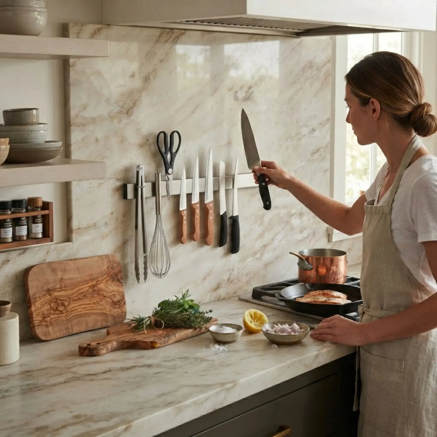 CARLA HOME Magnetic Knife Strip 50cm, Premium Stainless Steel Wall Rack Kitchen - Image 5