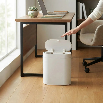 CARLA HOME 7L Automatic Trash Bin with Lid, Motion Sensor Garbage Can White - Image 2