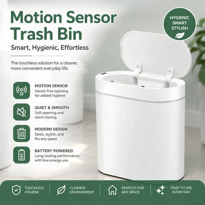 CARLA HOME 7L Automatic Trash Bin with Lid, Motion Sensor Garbage Can White - Image 3