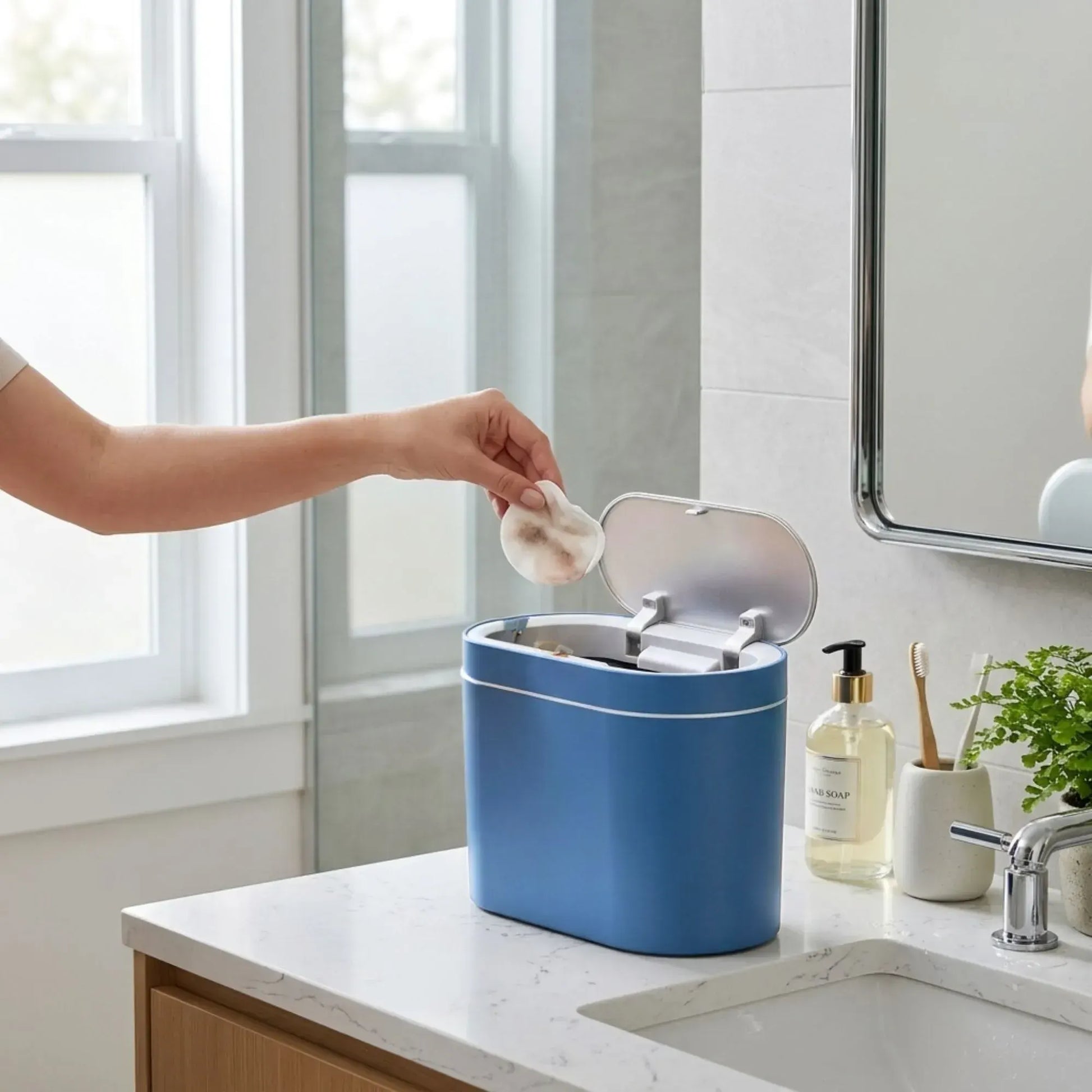 CARLA HOME 7L Automatic Trash Bin with Lid, Motion Sensor Garbage Can Blue - Image 9