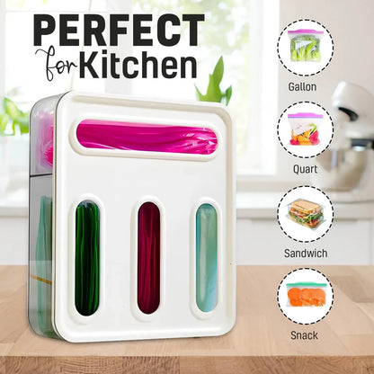 CARLA HOME Food Storage Bag Organiser, 4 Compartment Drawer Box, Kitchen Drawer - Image 7