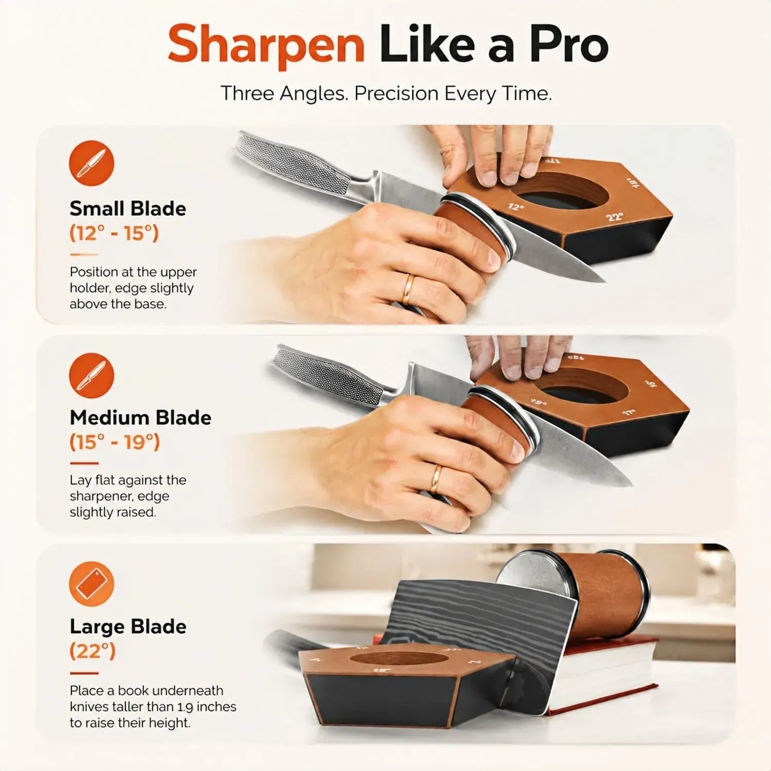 CARLA HOME Rolling Knife Sharpener, 5 Angle, Knife Sharpening Tool Kit Kitchen - Image 6