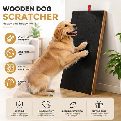 CARLA HOME Dog Nail Scratch Board with Snack Box Sandpaper Puppy Nail Pet - Image 2