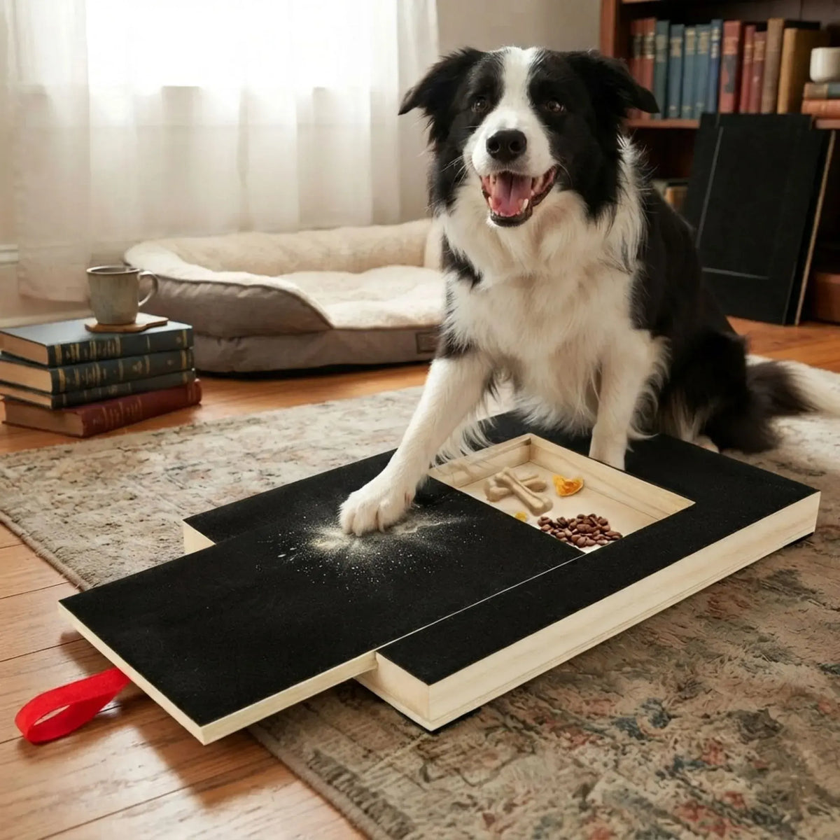 CARLA HOME Dog Nail Scratch Board with Snack Box Sandpaper Puppy Nail Pet - Image 6