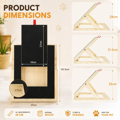 CARLA HOME Dog Nail Scratch Board with Snack Box, Height Adjustable Puppy Nail Pet - Image 3