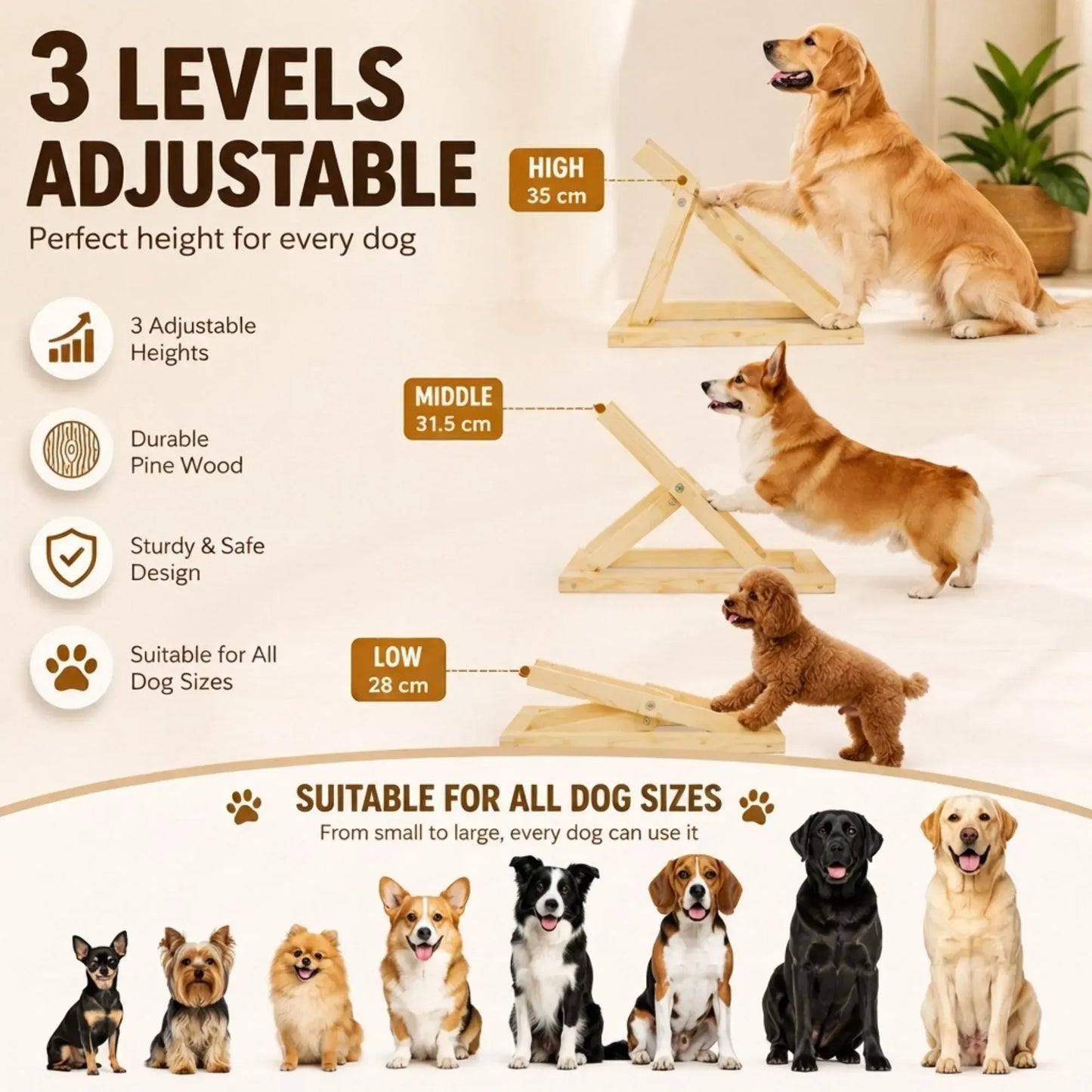 CARLA HOME Dog Nail Scratch Board with Snack Box, Height Adjustable Puppy Nail Pet - Image 6