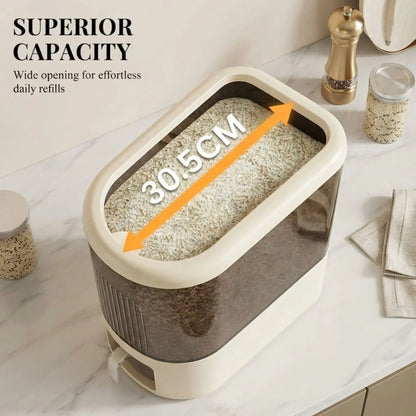 CARLA HOME Rice Dispenser 5kg Large Storage, Press Button Grain Container Kitchen - Image 4