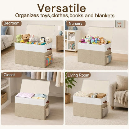 CARLA HOME Large Toy Storage Box with Lid Upgraded Toy Storage Chest Organiser - Image 3