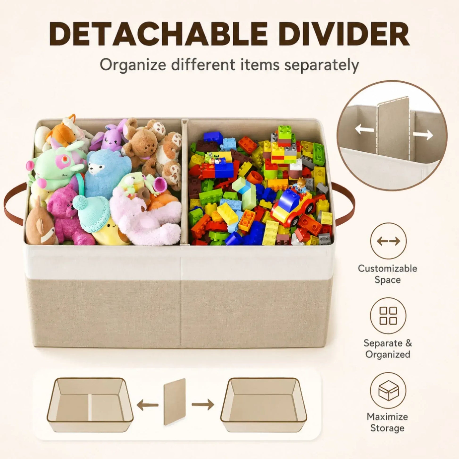 CARLA HOME Large Toy Storage Box with Lid Upgraded Toy Storage Chest Organiser - Image 8