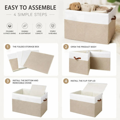 CARLA HOME Large Toy Storage Box with Lid Upgraded Toy Storage Chest Organiser - Image 9