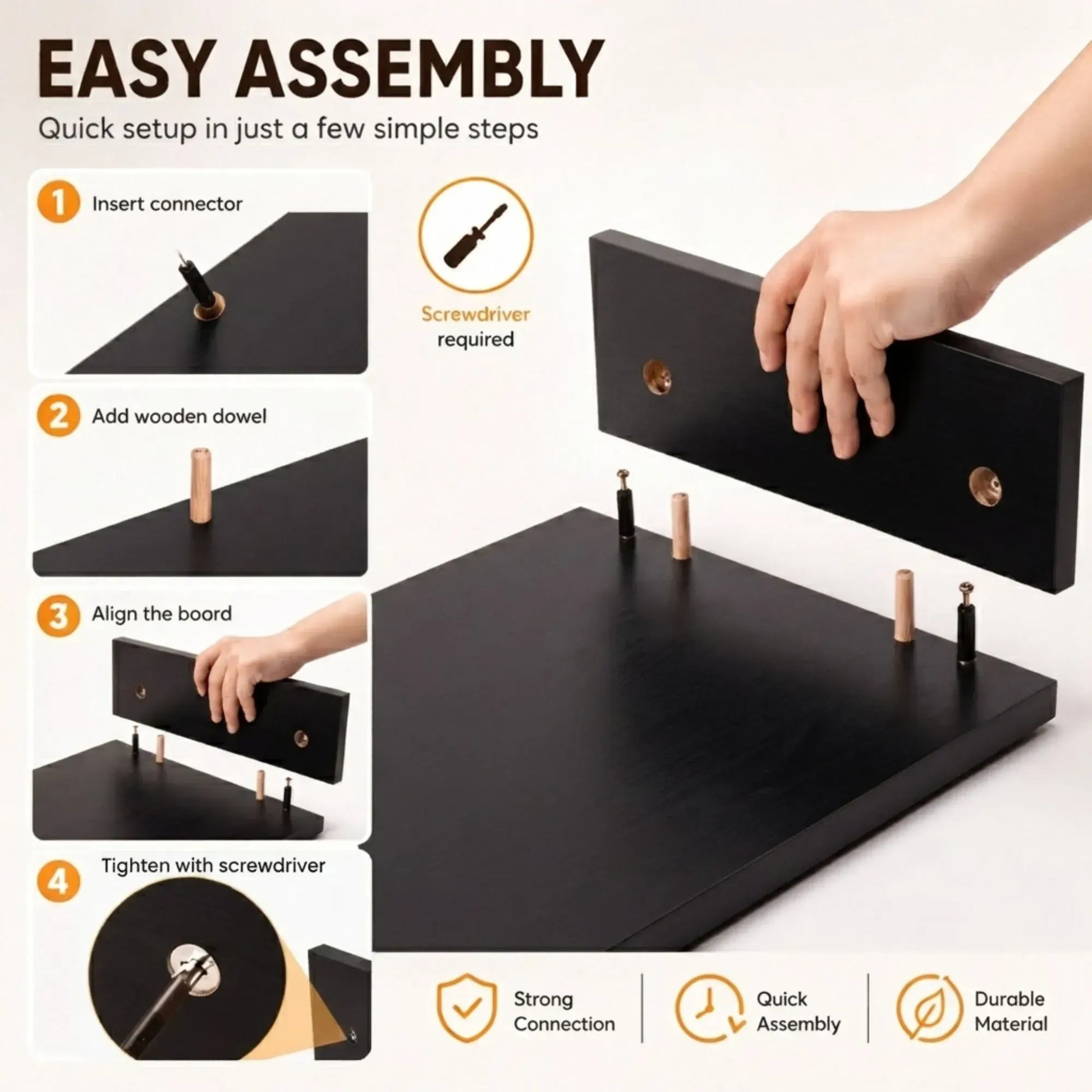 CARLA HOME Dual Monitor Stand Riser, Adjustable Length and Angle, Black - Image 9