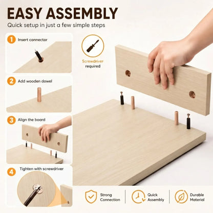 CARLA HOME Dual Monitor Stand Riser, Adjustable Length and Angle, Beige - Image 9
