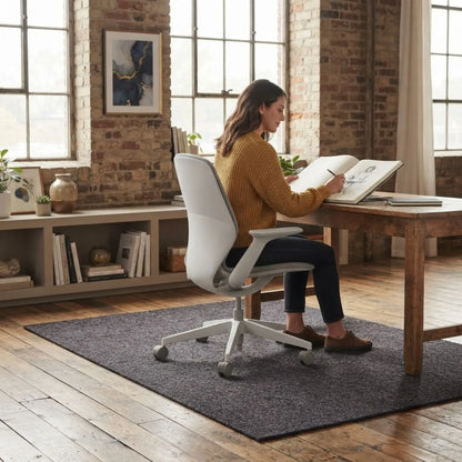 CARLA HOME Office Chair Mat Hard Floor Protector, 120x90 cm, Anti-Slip, Grey - Image 6