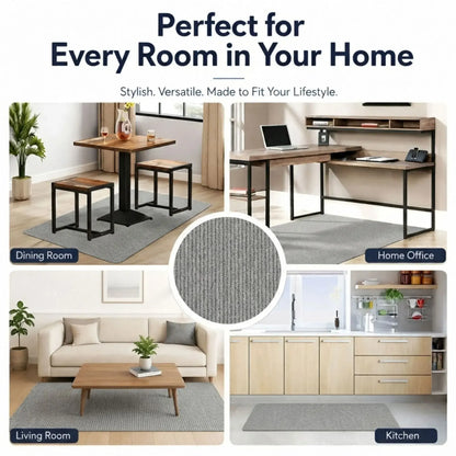 CARLA HOME Office Chair Mat Hard Floor Protector, 120x90 cm, Anti-Slip, White - Image 4