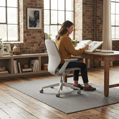 CARLA HOME Office Chair Mat Hard Floor Protector, 120x90 cm, Anti-Slip, White - Image 5