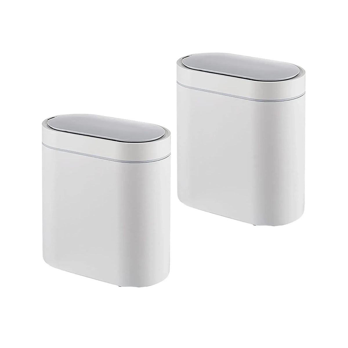 CARLA HOME 2-Pack Motion Sensor Trash Can - Touchless Bin - White - Smart Sensor Trash Can
