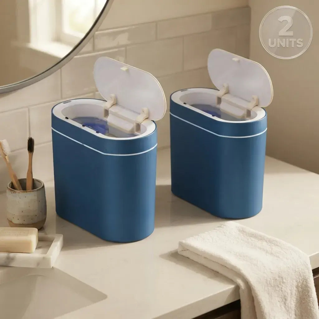 CARLA HOME 2-Pack Motion Sensor Trash Can - Touchless Bin - Blue - Smart Sensor Trash Can - Image 5