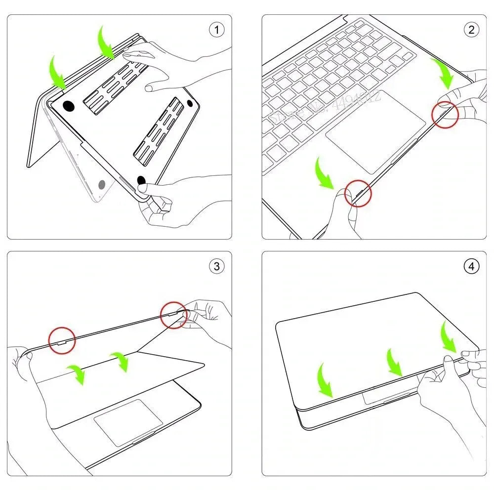 MacBook Air Hard Shell Case in Matte Green with Keyboard Cover for A2337/A2179/A1932 - Image 9