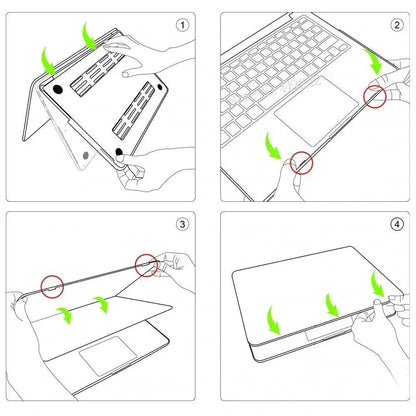 MacBook Air Hard Shell Case in Matte Green with Keyboard Cover for A2337/A2179/A1932 - Image 9