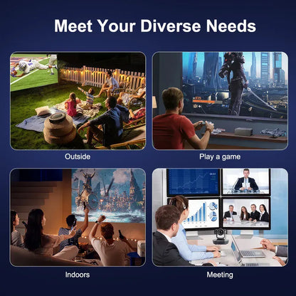 5G 4K Smart Projector Black with WiFi, Bluetooth, HDMI, USB for Home Theater - Image 2