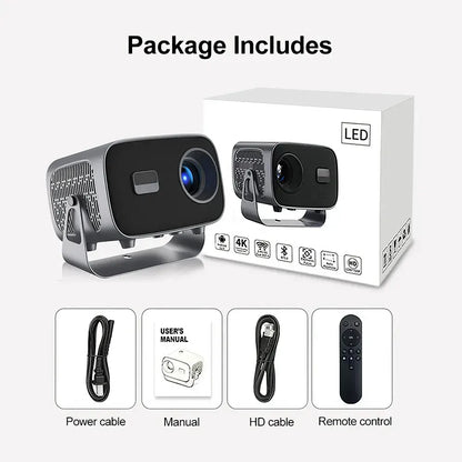5G 4K Smart Projector Black with WiFi, Bluetooth, HDMI, USB for Home Theater - Image 4