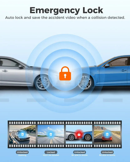 4K Dual Dash Cam Black with 5G WiFi, GPS, Front and Rear, 24H Parking Mode, Free 64GB SD Card - Image 7