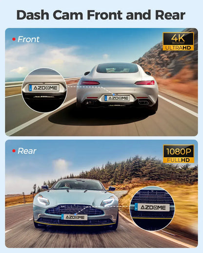 4K Dual Dash Cam Black with 5G WiFi, GPS, Front and Rear, 24H Parking Mode, Free 64GB SD Card - Image 8